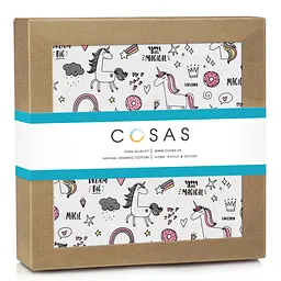 Пелюшкі муслінові Cosas Unicorn Sweet 75х100 см (MuslinDiapers_UnicornSweet_75x100) - мініатюра 2