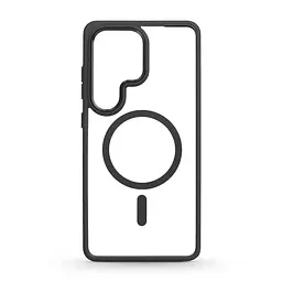 Чехол Samsung Galaxy S26 Ultra 5G, Unit MagSafe, черный, прозрачный, магсейф, противоударный, магнитный, панель-накладка с поддержкой MagSafe, с поддержкой беспроводной зарядки, TPU+PC, защита всего корпуса, ударопрочный, ArmorStandart (ARM88809)