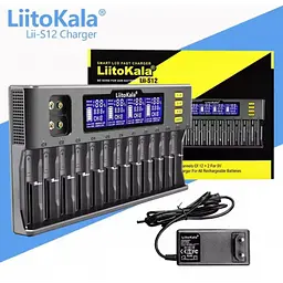 Зарядний пристрій для акумуляторних батарей на 12 каналів Liitokala Lii-S12 - мініатюра 2