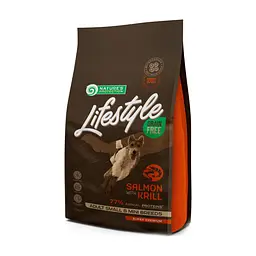 Сухий корм для собак Nature's Protection Lifestyle Grain Free Salmon, krill Adult Small&Mini 1.5 кг (NPLS45680)