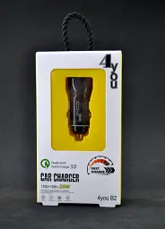 АЗП 4you B2 (total 5A/25W, QC3, Fast Charger, 2 USB, 3.6-12V) black - мініатюра 2