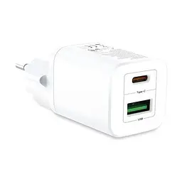 Зарядний пристрій XO 30w 2 виходи USB + Type-C QC 3.0 - мініатюра 2