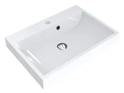 Умивальник Miraggio VARNA 600 (0000254) Miramarble, Глянцевий, Накладний/Врізний, Білий