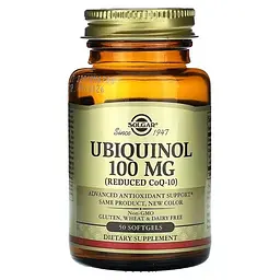 Убіхінол Ubiquinol 100 mg 50 Softgels Solgar vit0004826