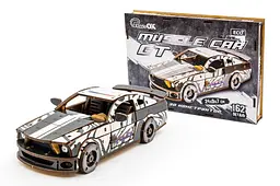 Конструктор Puz-00639 "Muscle Car" дерев'яний, 162 под., білий колір, поліція розмір моделі 24х9х7 см. PuzzleOk