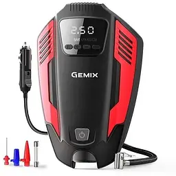 Автокомпрессор Gemix Model E black/red цифровой поршневой манометр функция Autostop фонарик 35 л/мин