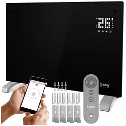Конвекторний обігрівач 2 в 1 Cronos Heaters 2000 W Wi-Fi Black - мініатюра 2