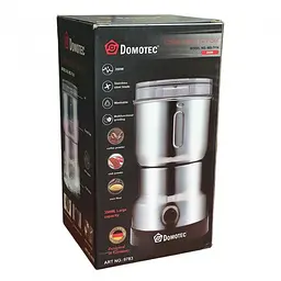 Кавомолка електрична Domotec MS-7114, нержавіюча сталь, 200 Вт, контейнер 70 г - мініатюра 3