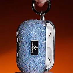 TPU чохол Bling World Rock Diamond для навушників AirPods Pro / Airpods Pro 2 Блакитний - мініатюра 2