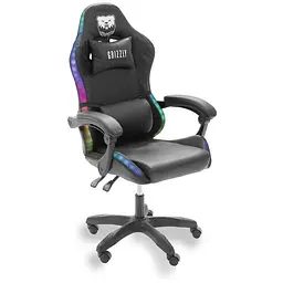 Геймерське крісло Grizzly з RGB LED підсвіткою 12 режимів чорне - мініатюра 2