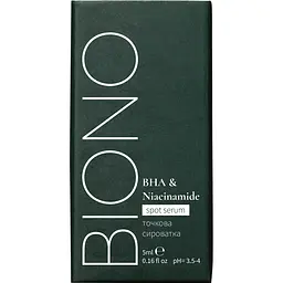 Сироватка для обличчя Biono концентрована точкова з саліциловою кислотою та ніацинамідом 5 мл - мініатюра 4