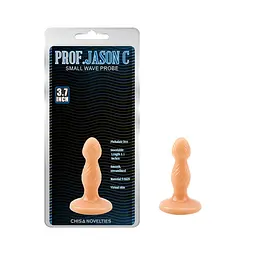 Маленька анальна пробка з хвилястим рельєфом Prof. Jason C Small Wave Probe, 12.5х3.4 см, тілесний - мініатюра 3