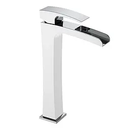 Змішувач для умивальника високий Koer "Водоспад" KB-15007-04 KR5156 Білий матовий