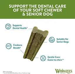 Натуральні ласощі для зубів собак WHIMZEES Soft Daily Dental Treats, M 14 шт. - мініатюра 4
