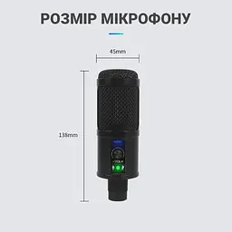 USB мікрофон для ПК, ноутбука, студій для запису звуку Savetek M3, професійний, конденсаторний (100795) - мініатюра 7
