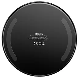 Бездротовий зарядний пристрій Baseus Simple Wireless Charger CCALL-JK01 Black - мініатюра 4