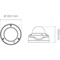Відеокамера Vivotek FD9388-HTV f2.8~12mm DOME - мініатюра 2