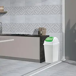Контейнер для сміття з кришкою Europa 30x33x59h, 33 л білий - мініатюра 2