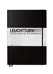 Блокнот Leuchtturm1917 Master Classic A4+, чорний, лінія (327150)