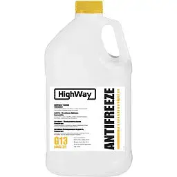 Антифриз HighWay G13 концентрат жовтий 3,78л 10111 - мініатюра 2