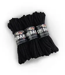 Бавовняна мотузка для Шибарі Feral Feelings Shibari Rope, 8 м чорна - мініатюра 2
