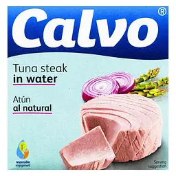 Тунець Calvo Tuna steak in water у власному соку 160 г