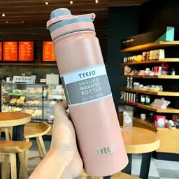 Термопляшка Tyeso 750 мл з нержавіючої сталі для кави води pink - мініатюра 4