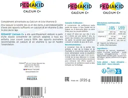 Стіки для росту та зміцнення кісток Pediakid Calcium C+ 14 стіків - мініатюра 2