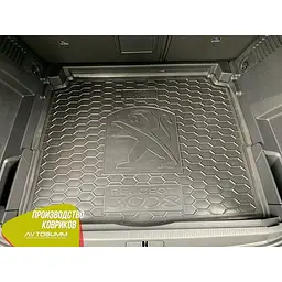 Автомобільний килимок в багажник Peugeot 3008 2017- нижня полиця / Гумо - пластик - мініатюра 2