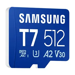 Карта пам'яті Samsung 512GB microSDXC class 10 UHS-I U3 V30 A2 T7 (MB-MB512T/WW) - мініатюра 2