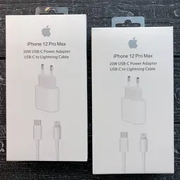 Мережевий зарядний пристрій 2-в-1 Apple Power-Delivery Adapter (+ PD кабель) 1*PDout 20W PD2.0 BarCode/Original Box - мініатюра 2