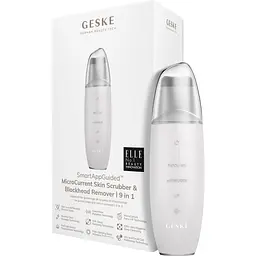 Микротоковый скрабер для кожи и устранения черных точек GESKE MicroCurrent Skin Scrubber & Blackhead Remover 9 в 1 белый