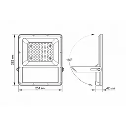 Прожектор Videx LED 30W 5000K автономний (VL-FSO-1005) - мініатюра 6