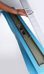 Душовий канал з горизонтальним фланцем Maxiflow Standart Line 80 см решітка Хвиля (4022.TY050K.080.1) - мініатюра 4