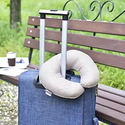Подушка рогалик для подорожей Ideia Travel, 32х32 см, сіра (0800073548) - мініатюра 2