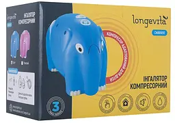 Компресорний інгалятор Longevita Слоник CNB69012 Blue (6401715) - мініатюра 16