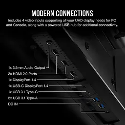 Монітор 32" Corsair Xeneon 32UHD144 HDR600 Gaming UHD IPS 144Hz (CM-9020006-PE) - мініатюра 7