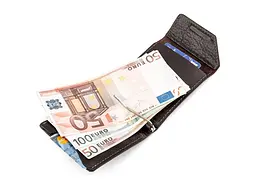 Шкіряний затиск для купюр GRANDE PELLE 8х9х1 см acs0015868 - мініатюра 3