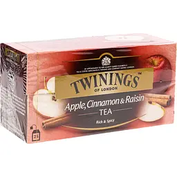 Чай черный Twinings с яблоком, корицей и изюмом 50 г (25 шт. х 2 г) (828043)