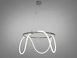 Люстра стельова LED Diasha SY9752-D800CH Шланг, 48W, хром, сучасний стиль для коридору, спальні, кухні - мініатюра 2