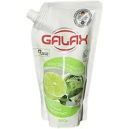 Мило рідке GALAX Антибактеріальне з екстрактом лайма, 500г Doypack