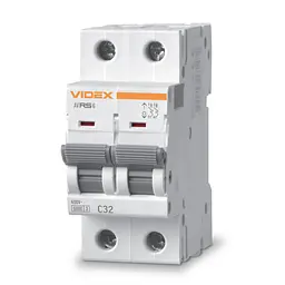 Автоматичний вимикач RS6 2п 32А 6кА С VIDEX RESIST VIDEX (26574-000) - мініатюра 1