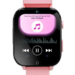 Дитячий GPS-годинник JETIX DF100 Pro Kids з вібродзвінком, 4G відеодзвінком і ліхтариком (Pink)
