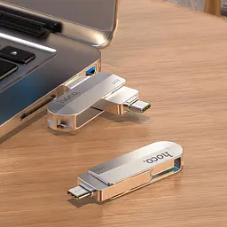 Флешка металева Hoco UD10 Wise 32 GB USB3.0 + Type-C OTG-накопичувач на 2 виходи - мініатюра 2