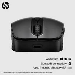Мишка HP 690 Rechargeable Bluetooth Black (7M1D4AA) - мініатюра 2