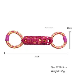 Іграшка для жування Derby Double Ring TPR + Rope Dog Toy - мініатюра 2