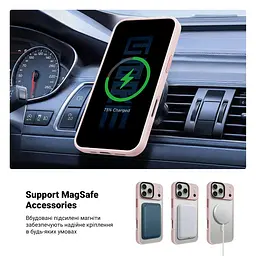 Чехол для Apple iPhone 17 Pro Max, Uniq MagCase, розовый, противоударный, панель-накладка с MagSafe, ударопрочный TPU+PC, с магнитом MagSafe, поддержка полноценной беспроводной зарядки, ArmorStandart (ARM86273) - мініатюра 4