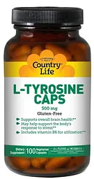 Тирозин Country Life L-Tyrosine500 мг 100 капс
