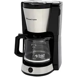 Кофеварка Russell Hobbs Heaton, 1.25 л молотая черно-серебряная