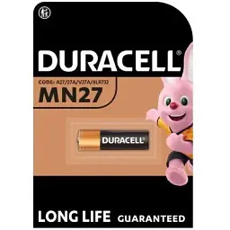 Батарейка Duracell MN27 12V спеціалізована лужна A27/27A/V27A/8LR732 1 шт. в упаковці (5007388)